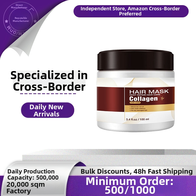 Keratino plaukų kaukė — drėkinanti ir atkurianti esencija sausoms ir garbanotiems plaukams (110 g, gėlių kvapas, tinkama visiems plaukų tipams, keratino pagrindu formulė)