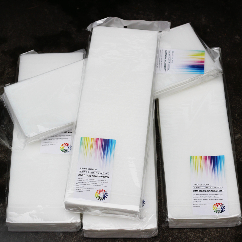 Izolācijas lapas matu krāsošanai, 50 gab., frizieru salonam