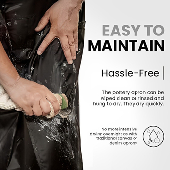 Be rankovių, vandeniui atspari poliesterio prijuostė su keliomis kišenėmis, virtuvei, namams ir lauko darbams