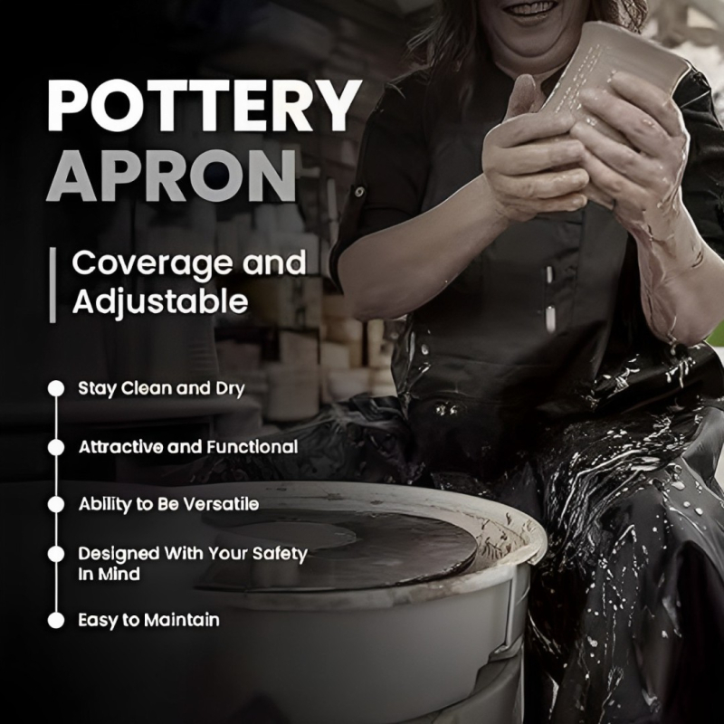 Be rankovių, vandeniui atspari poliesterio prijuostė su keliomis kišenėmis, virtuvei, namams ir lauko darbams