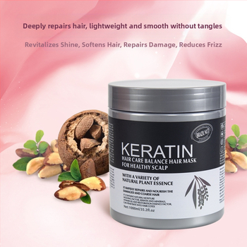 Plaukų kaukė su levandomis ir Brazilijos riešutais, gėlių kvapas, drėkinanti, prieš pleiskanojimą, spalvos apsauga po dažymo