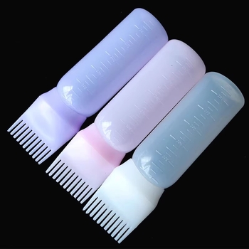 Бутилка за боядисване на коса с гребен апликатор и съд за крем за боядисване, за фризьорски салони