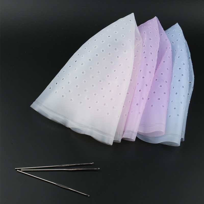 Силиконова шапка за боядисване на коса – дизайн с една дупка и кръгъл отвор; хайлайт капа; марка New Public Dew; произход: Гуанджоу