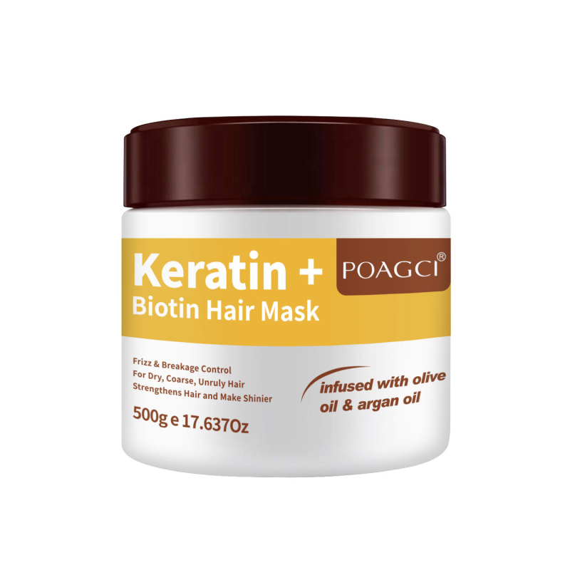 Keratino biotino plaukų kaukė – taiso pažeistus plaukus, maitina plaukų šaknis, stiprina plaukus ir apsaugo nuo lūžimo, tinka visų tipų plaukams
