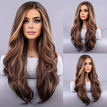 Sieviešu parūka, viļņota, ar Qi bangs, zīda materiāls, var krāsot, eksotiskais stils