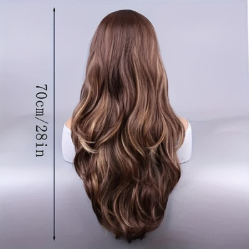 Sieviešu parūka, viļņota, ar Qi bangs, zīda materiāls, var krāsot, eksotiskais stils