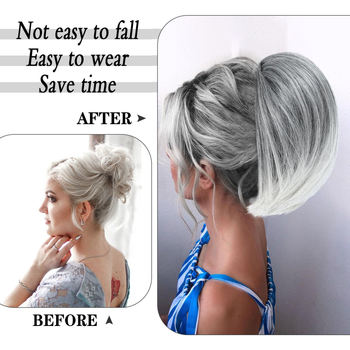 Uodeginė parūka, trumpa tiesi, vidinis užsegimas, aukštos temperatūros pluoštas, modelis PY227, Xia Xun