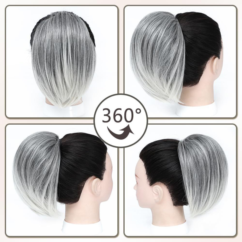 Uodeginė parūka, trumpa tiesi, vidinis užsegimas, aukštos temperatūros pluoštas, modelis PY227, Xia Xun