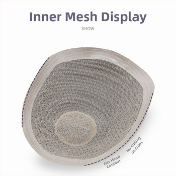 Мъжки парик от естествени коси с механизъм, къса дължина, може да се боядисва и да се подлага на перманентна обработка, покрива оплешивяване