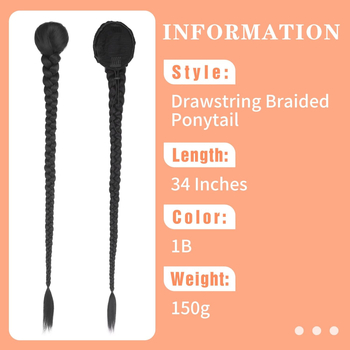 Uodeginė parukė, aukštos temperatūros pluoštas, plaukų paketas, modelis FBBZMW, mechaninis apdorojimas, dažymas be kaitinimo