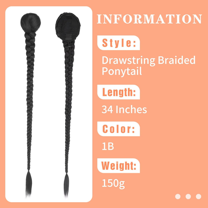 Uodeginė parukė, aukštos temperatūros pluoštas, plaukų paketas, modelis FBBZMW, mechaninis apdorojimas, dažymas be kaitinimo