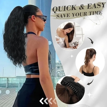 Peruka su aukšta uodega ir pūkuotomis bangomis (modelis W1989 · aukštos temperatūros pluoštas · dažyti ar garinimą galima · prekinis ženklas Sri)