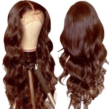 Перука с предна дантела, дълги къдрици с големи вълни, влакна с висока температура, чубка: права или наклонена