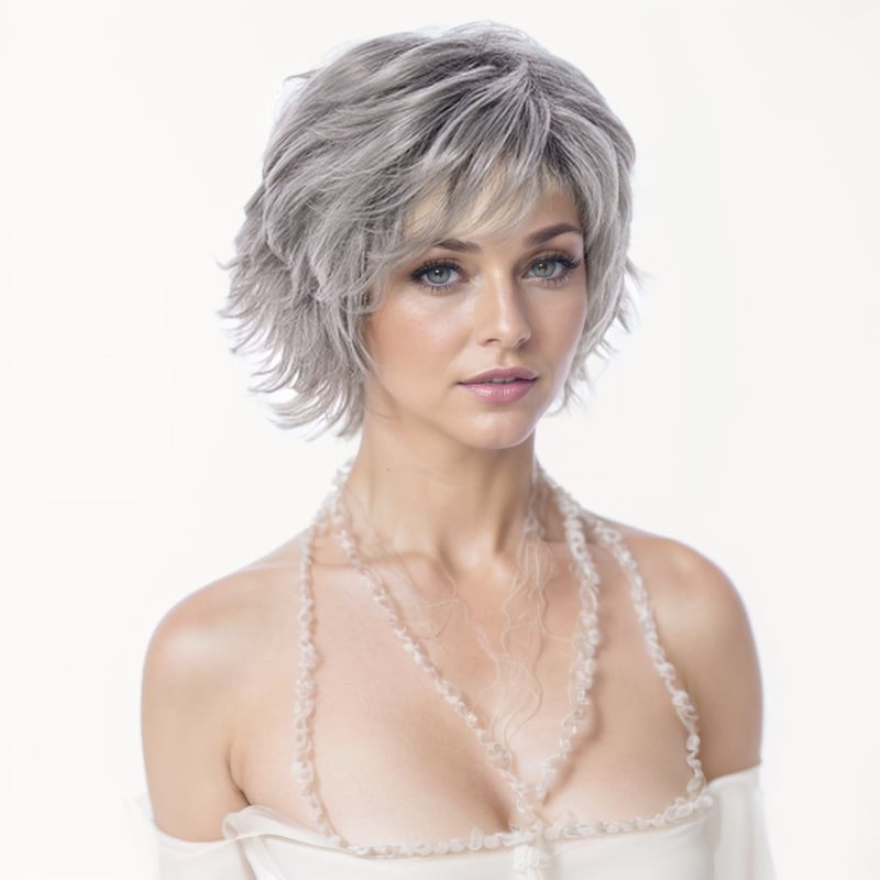 Перука: къса къдрава, стил Рули, модел 8057, за дами, влакна с висока температура, челка: права или наклонена, механична обработка