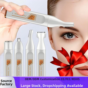 Električni brijač 4-u-1 za tijelo i obrve sa LED zaslonom, ugrađena baterija 500–800 mAh, do 60 minuta rada, niska buka