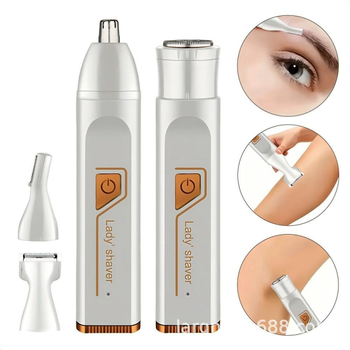 Električni brijač 4-u-1 za tijelo i obrve sa LED zaslonom, ugrađena baterija 500–800 mAh, do 60 minuta rada, niska buka