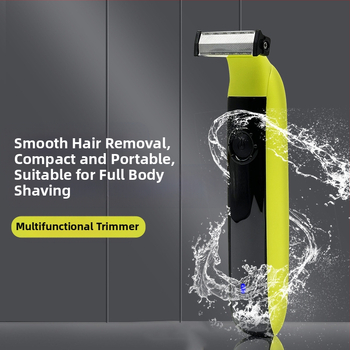 Elektriskais ķermeņa skuveklis visam ķermenim, USB uzlāde, pilnīgi mazgājams, divpusējie asmeņi no smalka tērauda