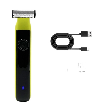 Elektriskais ķermeņa skuveklis visam ķermenim, USB uzlāde, pilnīgi mazgājams, divpusējie asmeņi no smalka tērauda