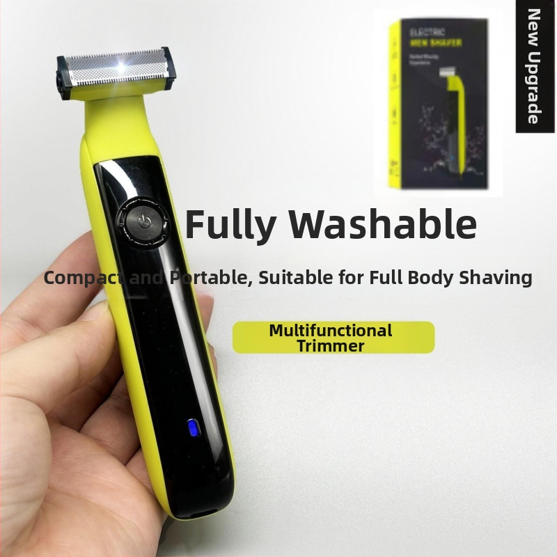 Електрическа самобръсначка за цялото тяло, USB зареждане, напълно водоустойчива за миене, двустранни леза от фин стомана