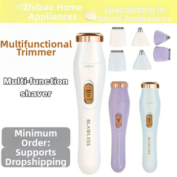 Elektriskā skuvekle 3-1 ar trimmeri uzacīm un deguna apmatojuma griezēj, USB uzlāde, mitra un sausa izmantošana, visam ķermenim