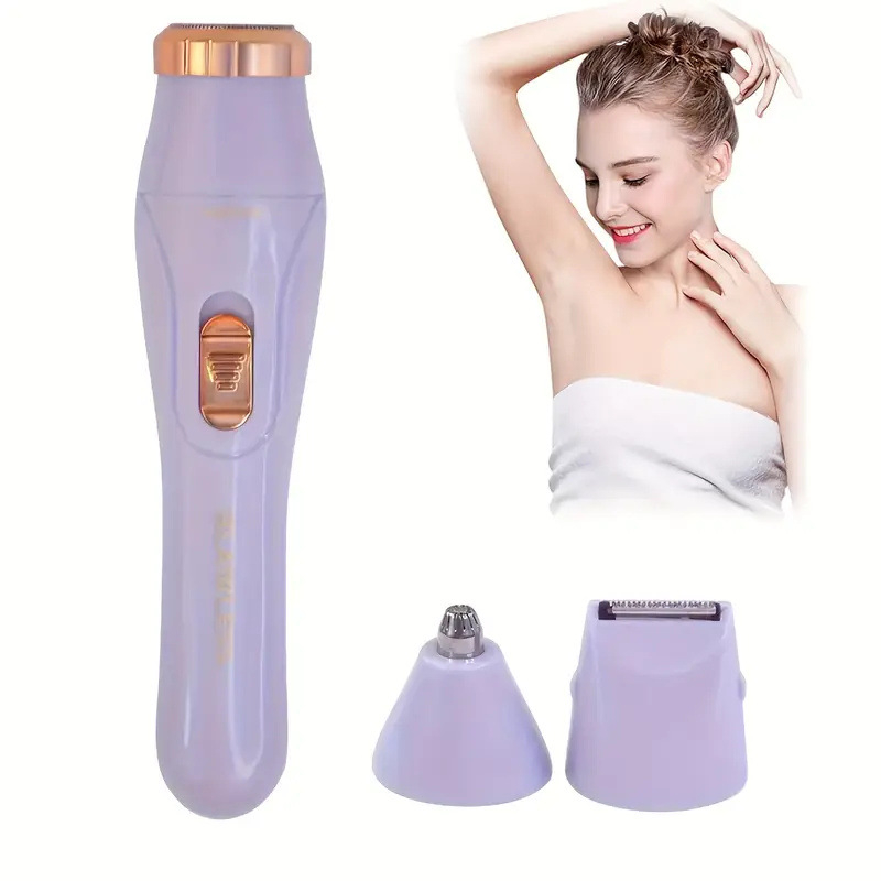 Elektriskā skuvekle 3-1 ar trimmeri uzacīm un deguna apmatojuma griezēj, USB uzlāde, mitra un sausa izmantošana, visam ķermenim