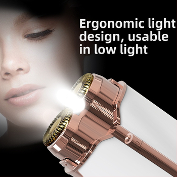 Elektriskā sieviešu skūšana un matu noņemšanas ierīce, mazgājama, ar USB barošanu, divgalvu ar nerūsējoša tērauda asmeņiem, modelis S107, berzes motors