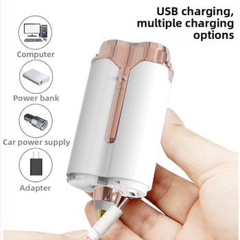 Elektriskā sieviešu skūšana un matu noņemšanas ierīce, mazgājama, ar USB barošanu, divgalvu ar nerūsējoša tērauda asmeņiem, modelis S107, berzes motors