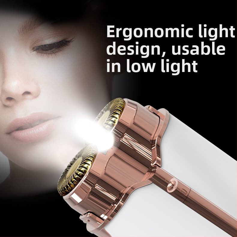 Електрическо устройство за обезкосмяване на жени, миещо се, USB захранване, двуглав тример с ножове от неръждаема стомана, модел S107, мотор с четки