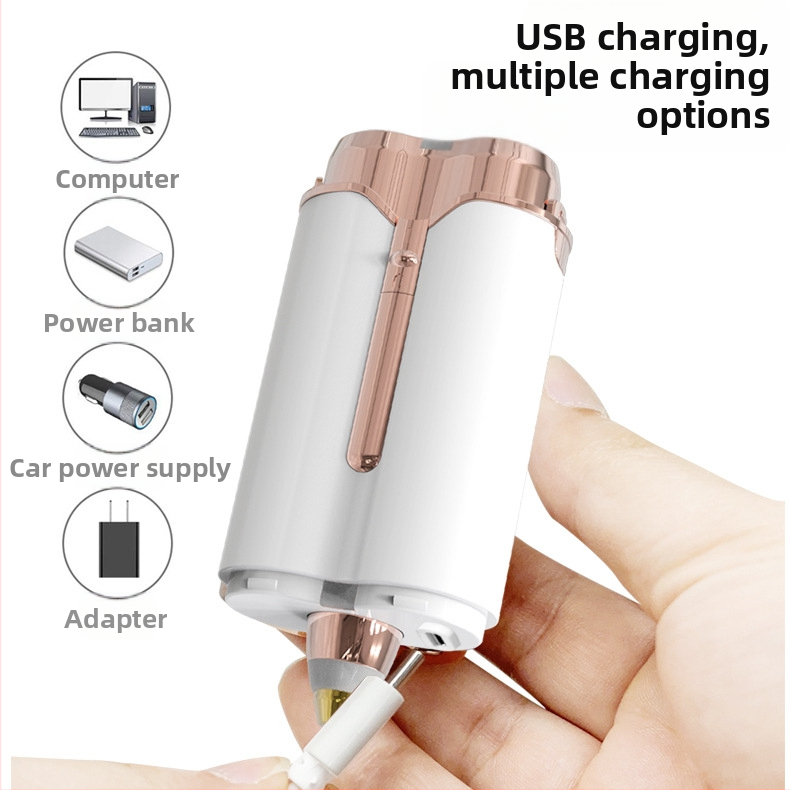 Електрическо устройство за обезкосмяване на жени, миещо се, USB захранване, двуглав тример с ножове от неръждаема стомана, модел S107, мотор с четки