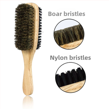 Двустранна четка за брада с оформящ гребен – грижа за брада и почистване, нетно тегло 87 g