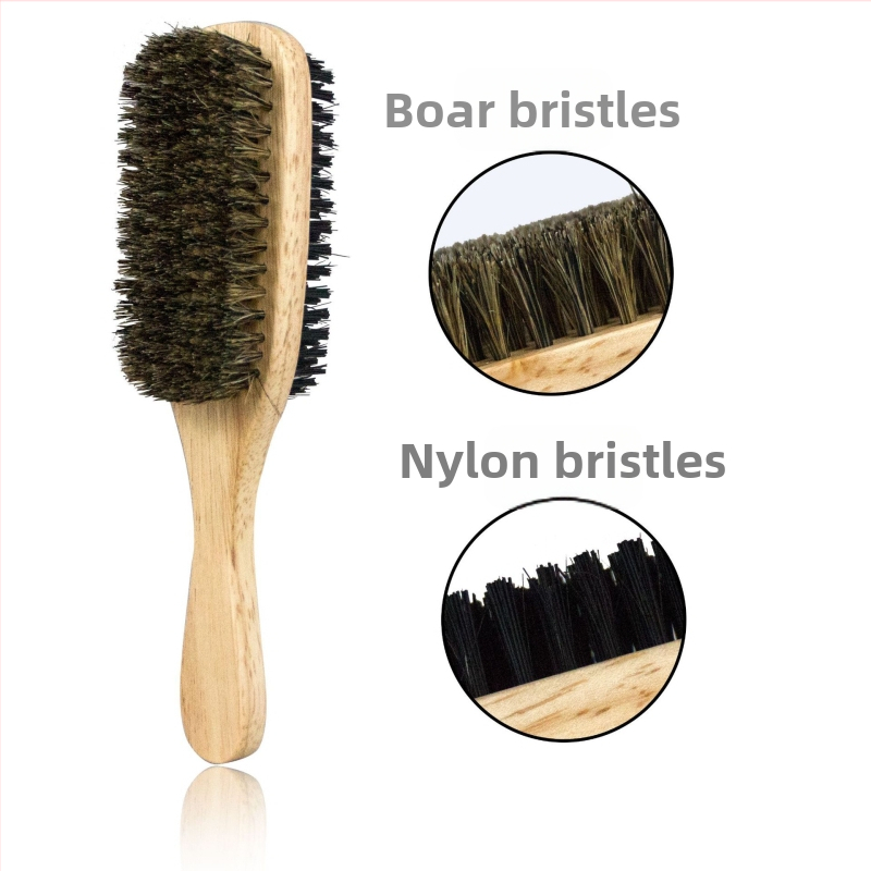 Двустранна четка за брада с оформящ гребен – грижа за брада и почистване, нетно тегло 87 g