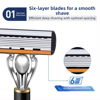 Rokas skuveklis ar sešu slāņu pirkstu rokturiem un septiņu slāņu asmeņa galvu — Jia zhikou