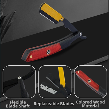 CestoMen vintage manuālais skuveklis vīriešiem, salokāms, 74 asmeņi