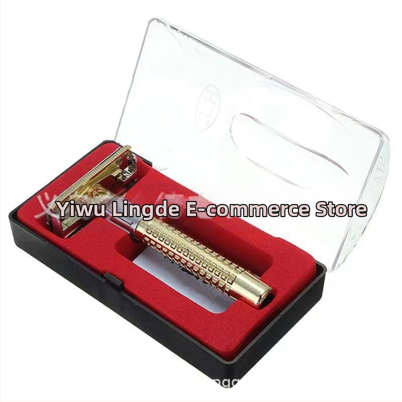 Honglong manuālais skuveklis – nerūsējošais tērauds, divpusējā asmens, klasiskā vīriešu skuvekle