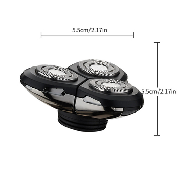 Trijų galvu elektrinio skutimosi galva – ABS korpusas, modelis RQ1050, Minter, pasukama, 35 g