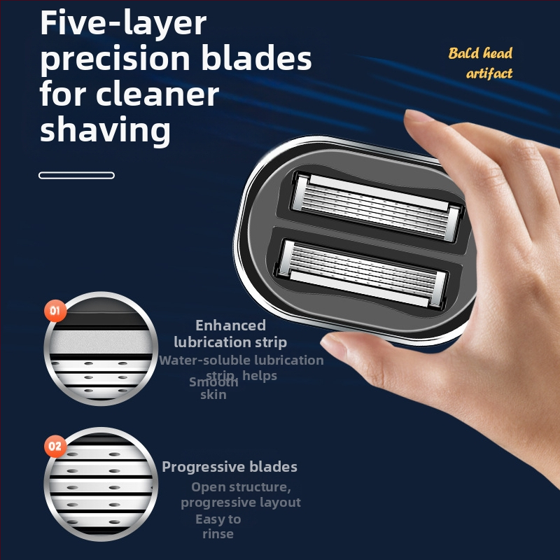 Jia zhikou ръчна подстригваща машинка за коса с петслойна сменяема и миеща се ножова част