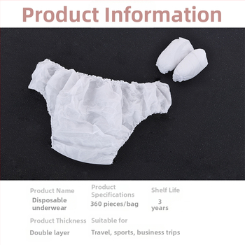 Vienkartinės neaustos saunos kelnaitės, be siūlių, vidurio liemens pločio juosta, elastinis anga