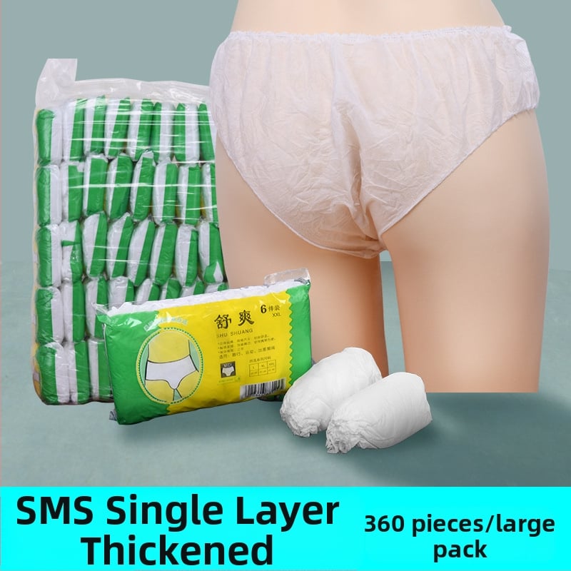 Vienkartinės neaustos saunos kelnaitės, be siūlių, vidurio liemens pločio juosta, elastinis anga