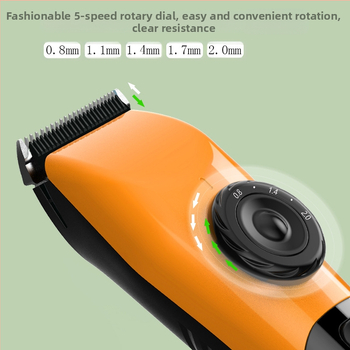 Επαναφορτιζόμενος USB κουρευτικός μηχανισμός με μοτέρ brushless, κεραμική λεπίδα, ενσωματωμένη μπαταρία 1200–2000 mAh, αυτονομία 1–3 ώρες, αδιάβροχη με αποσπώμενη λεπίδα για πλύσιμο