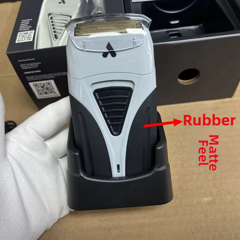 Elektriskais skuveklis ar divdaļīgu recirpējošu galvu, bezkartāvais motors, iekšējā akumulatora jauda 500–800 mAh, trokšņa līmenis 36–45 dB, darbība virs 60 min