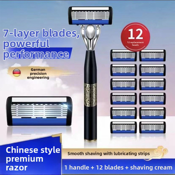 Geely rokas skuveklis ar septiņām slāņu asmeņiem vīriešiem