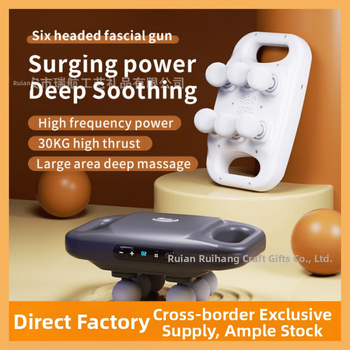 Fascial massager pistoletas su 6 galvutėmis, profesionalaus lygio, bešepetėlis variklis, LCD ekranas, 5+ greičiai, įmontuota baterija 1200–2000 mAh