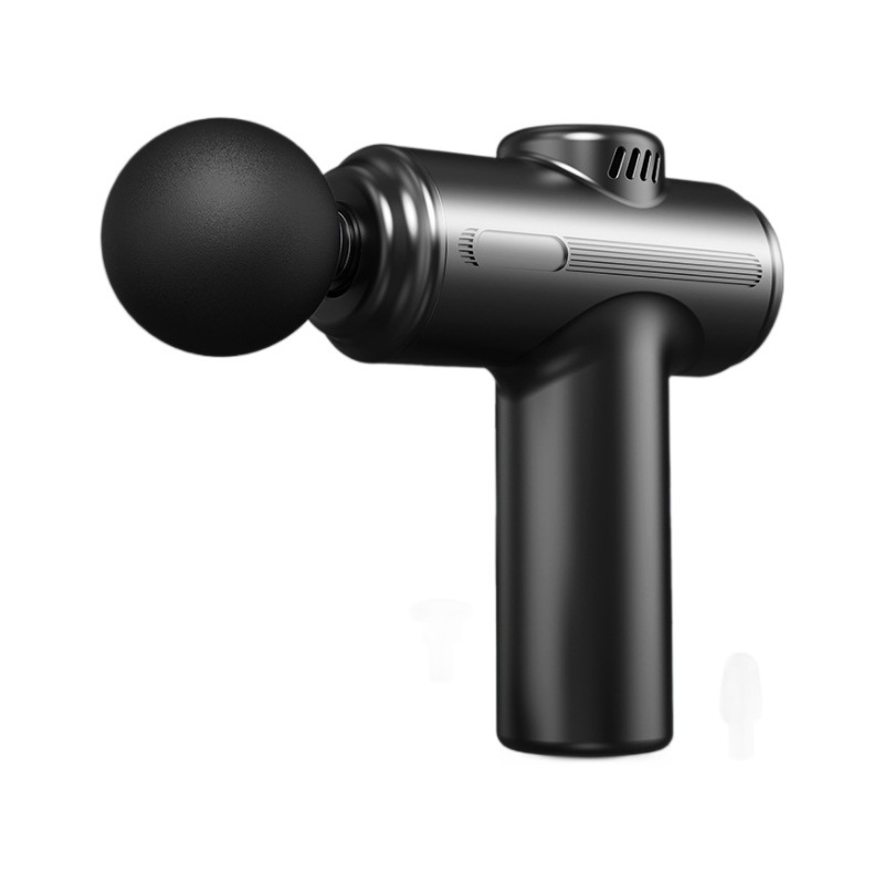 fasijos masažo įrankis su įkraunama baterija, be šepetėlių variklio, 4 antgaliai, 5 greičiai, 2000–4000 mAh baterija, triukšmas 36–45 dB