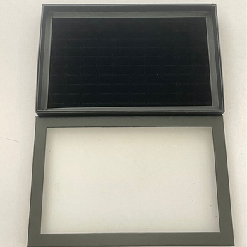 Δίσκος επίδειξης κοσμημάτων με καπάκι για δαχτυλίδια και σκουλαρίκια, 100 τρύπες, κατασκευή από χαρτόνι, προέλευση Yiwu, Zhejiang