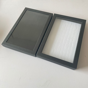 Δίσκος επίδειξης κοσμημάτων με καπάκι για δαχτυλίδια και σκουλαρίκια, 100 τρύπες, κατασκευή από χαρτόνι, προέλευση Yiwu, Zhejiang