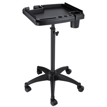 Τροχήλατη μονάδα αποθήκευσης κομμωτηρίου με δίσκο — Πολυλειτουργική, Φορητή, Περιστρεφόμενη, Αφαιρούμενη (1 ράφι, τοποθέτηση σε δάπεδο)