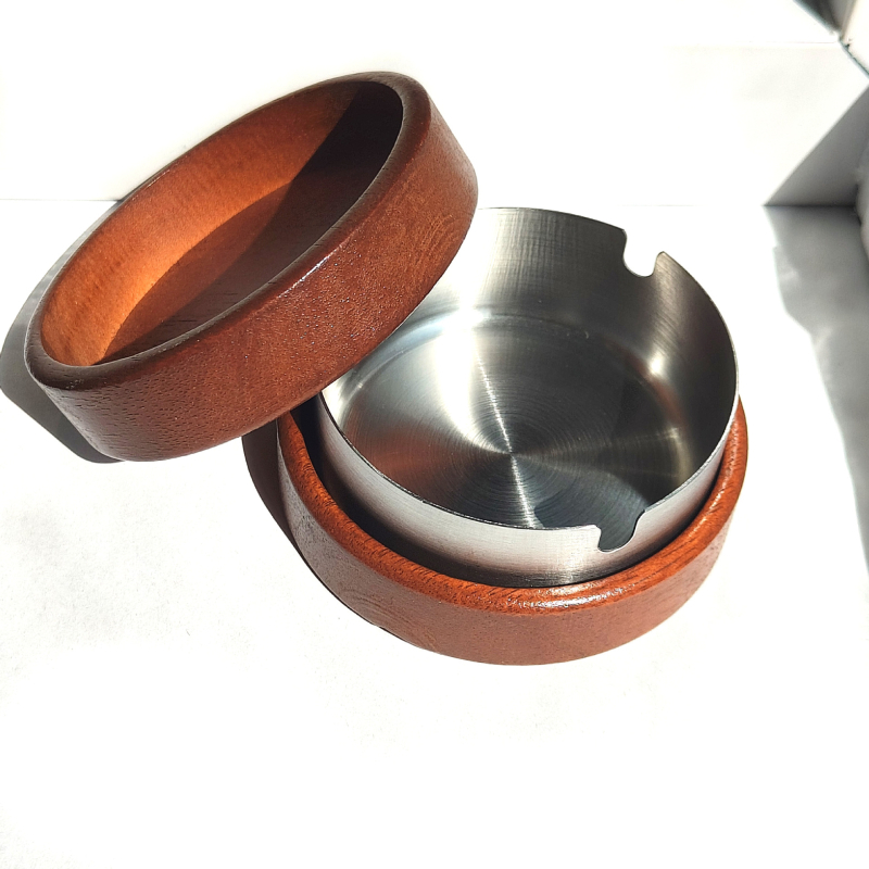 Peleninė su dangteliu, medinė, minimalistinio stiliaus, tinkama automobiliui, biurui ir namų naudojimui