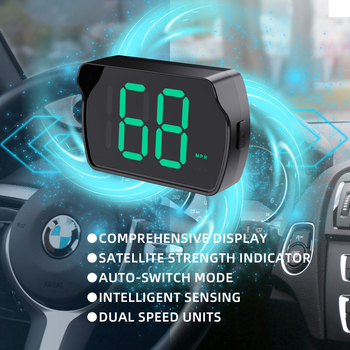 GPS+HUD automobilio priekinis ekranas U2, universalus, USB maitinimas, belaidis nuotolinis valdiklis, HD raiška