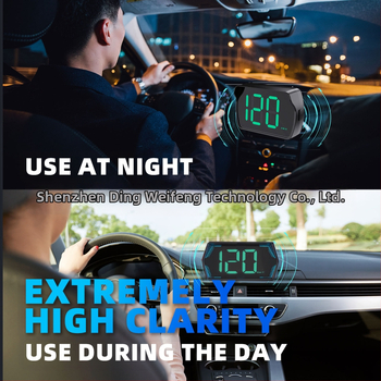 GPS+HUD automobilio priekinis ekranas U2, universalus, USB maitinimas, belaidis nuotolinis valdiklis, HD raiška