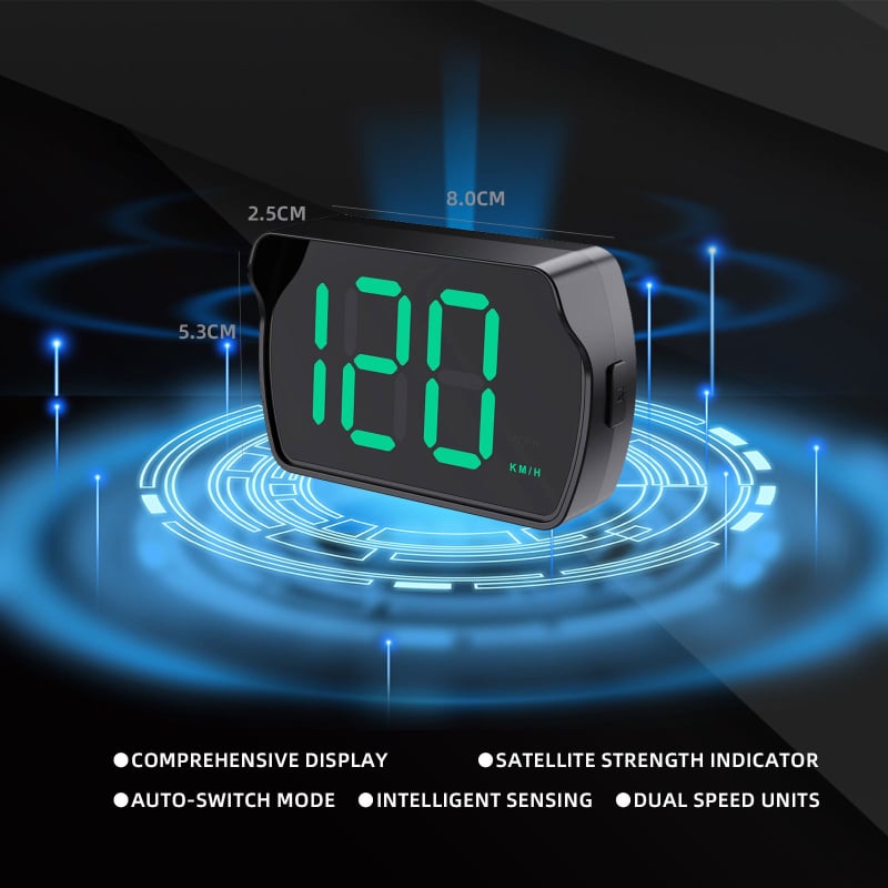 GPS+HUD automobilio priekinis ekranas U2, universalus, USB maitinimas, belaidis nuotolinis valdiklis, HD raiška